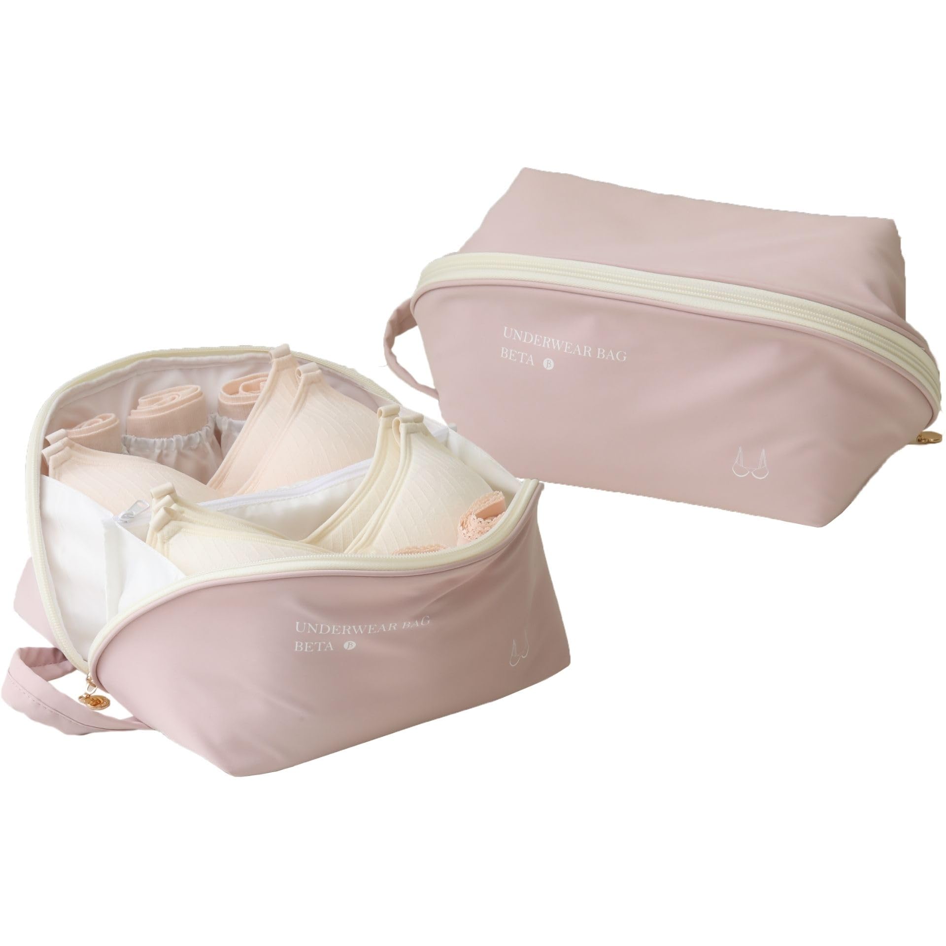 tianzong Travel Underwear Packing Cube for Women, Portable Luggage Organizer Bag, Multi-compartment Versatile Storage Bag for Suitcase (1 Pack, XL