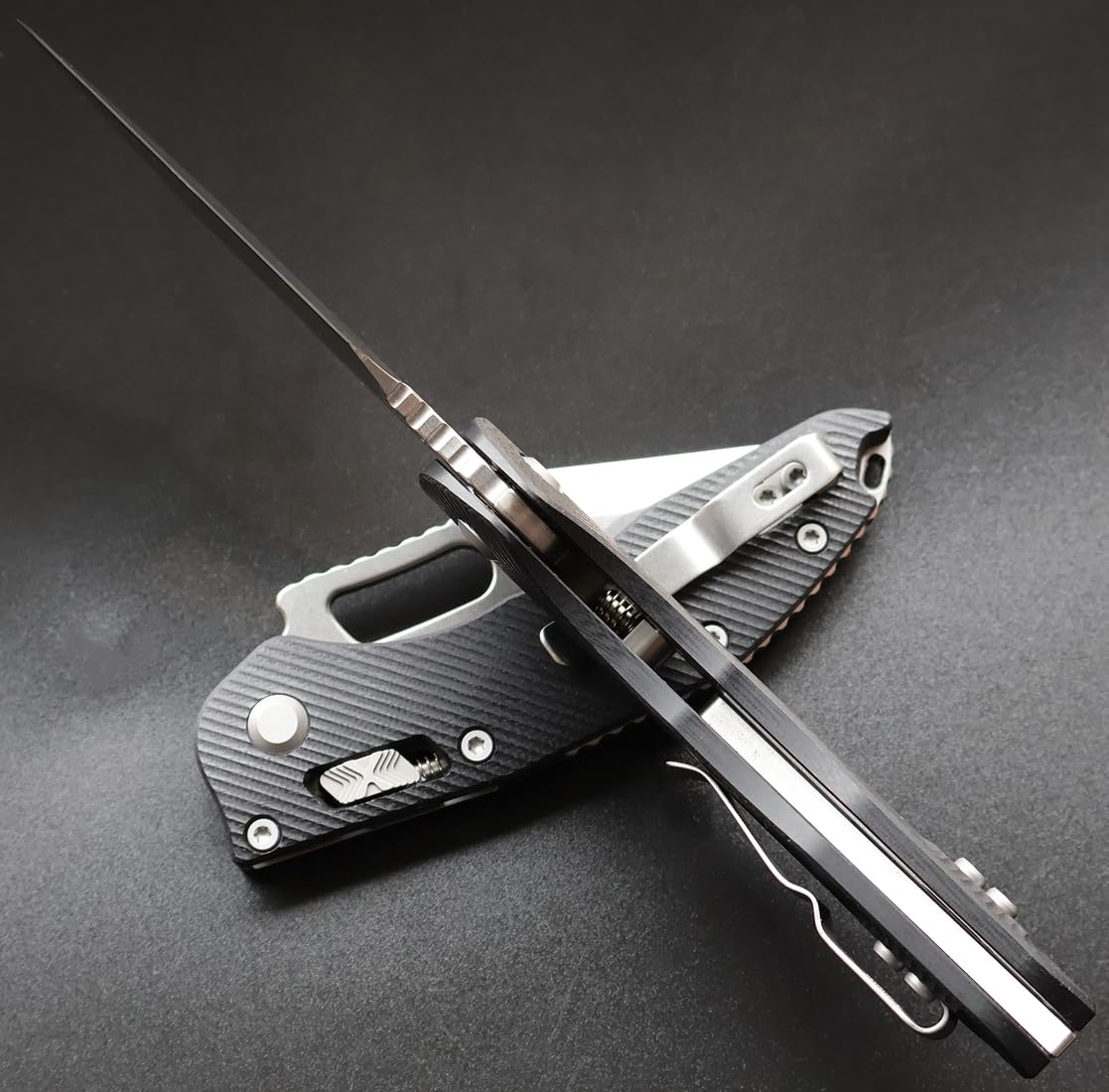 Generisch TEERMA W76 rein manuelles Klappmesser - 3,15 in - rechtmäßig mitführbar in Deutschland - geeignet für Outdoor, Camping und Survival, D2-Stahl mit G10-Griff (Sägeklinge)
