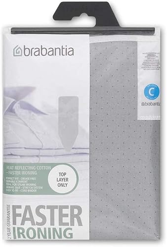 Brabantia Cubierta de tabla de planchar de algodón duradero tamaño C 49 x 18 pulgadas metalizada