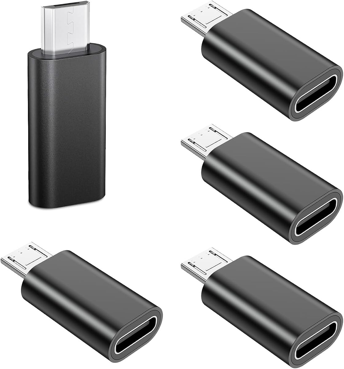 5Pack Micro USB to USB C Adapter, USB C Female to Micro USB Male adapter