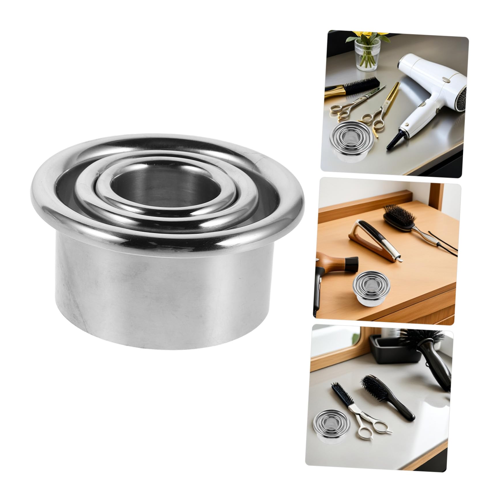 Healifty Soporte para Secador de Pelo para Tubo de Viento 6 Piezas de Acero Inoxidable Compacto Soporte Estable y Organización de Accesorios para Baño y Barbería