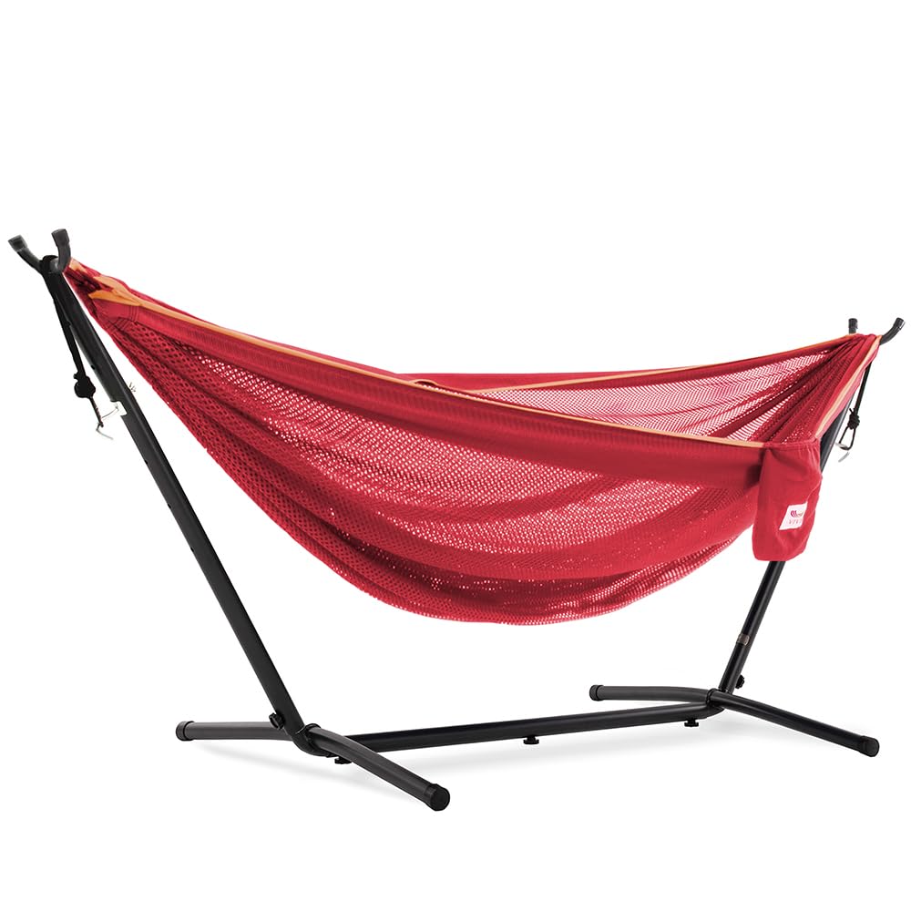 Vivere Hamac en Maille avec Support (280 cm) - Punch/Peach