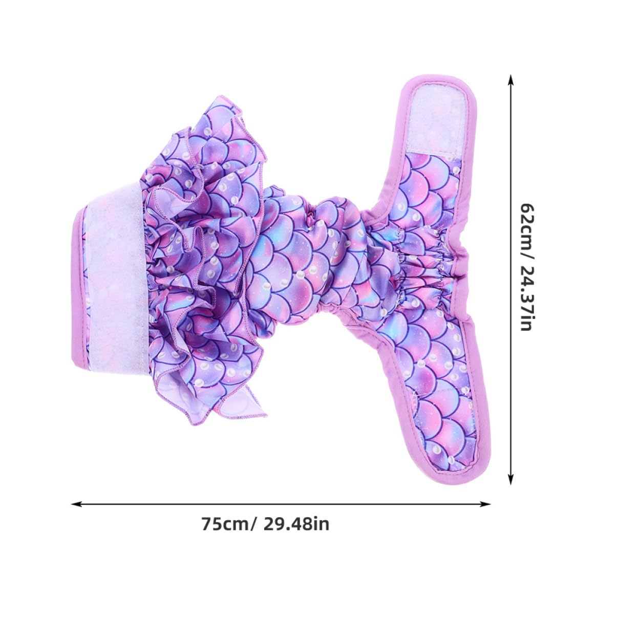 VANZACK Female Dog Diaper Reusable Absorbent Nappy for Dogs Heat Cute Cartoon Design Comfortable Easy to Clean Sanitary Dress for Female Pets