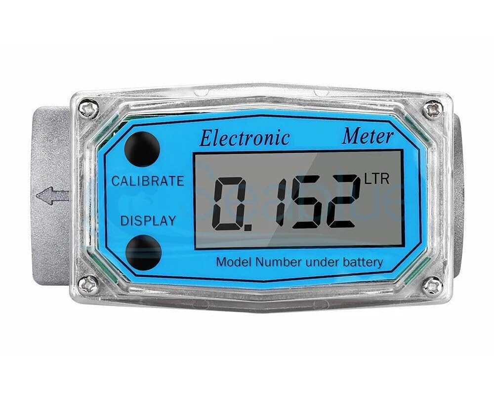 FQJYXWEWL Digital Flow Meter Gauge 1" NPT Digit Indicator Sensor Counter
