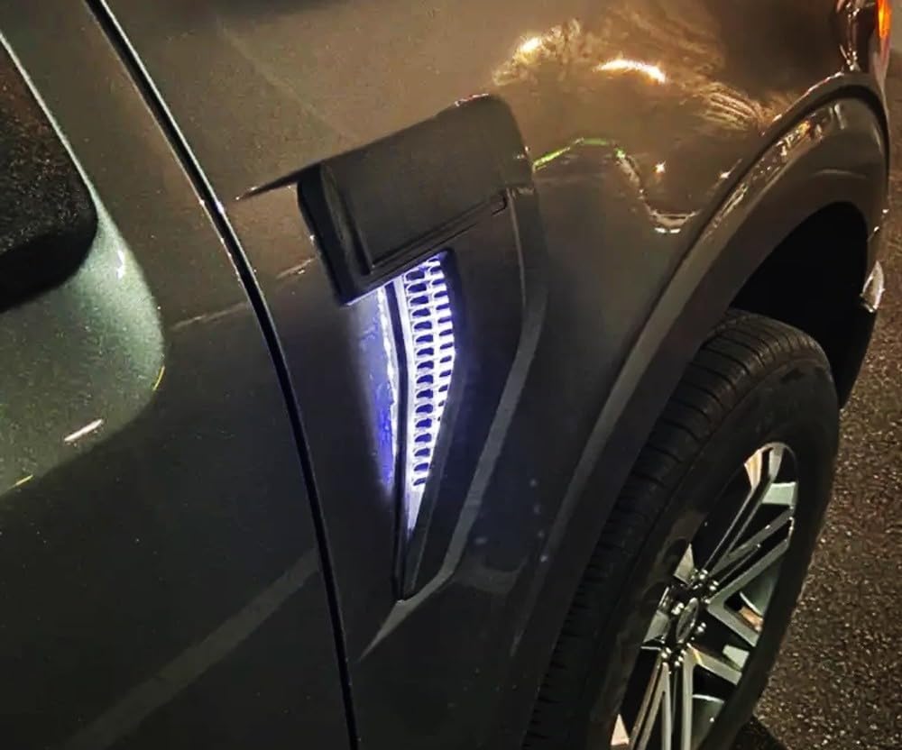 iJDMTOY Xenon White LED Background Illumination Lighting Kit Compatible with 2021-up Ford F150 Side Fender Emblem