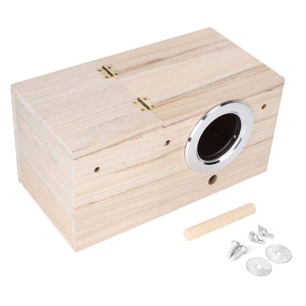Fdit1 Durevole Nido di Uccelli in Legno Natural Bird House Cockatiels Scatola di Allevamento di Uccelli per colombaia Passero Piccolo Animale