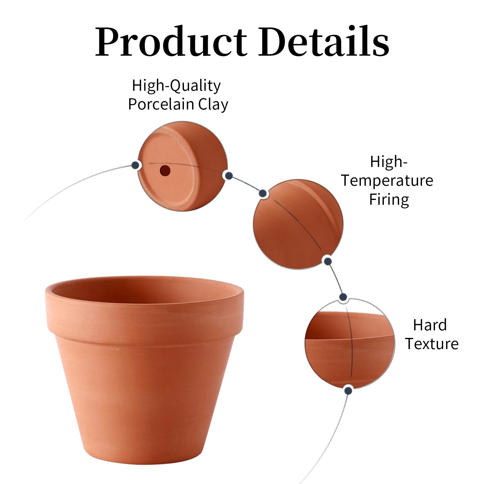 12 Vasetti In Terracotta Per Piantine, Piccoli Vasi In Terracotta Con Fori Di Drenaggio, Fioriere Riutilizzabili Adatte Per Cactus e Fiori, Per Uso Orticoltura (12)