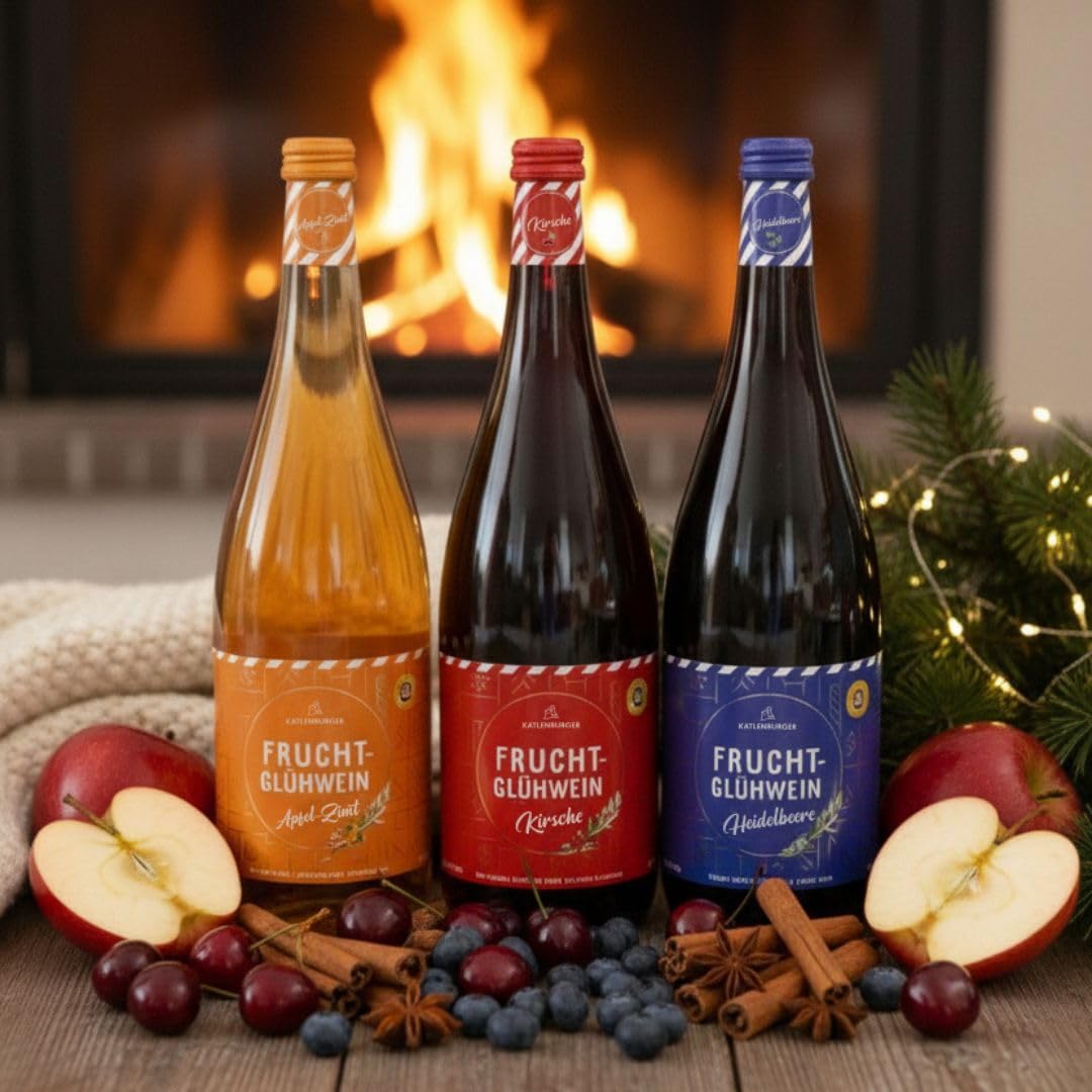 KATLENBURGER - Apfel-Zimt Fruchtglühwein | Fruchtiger Glühwein aus Fruchtwein, Apfelsaft und Glühweingewürz. Bring das Weihnachtsmarkt-Ambiente zu dir nach Hause. Inhalt: 10L Bag in Box und 8,5% vol.