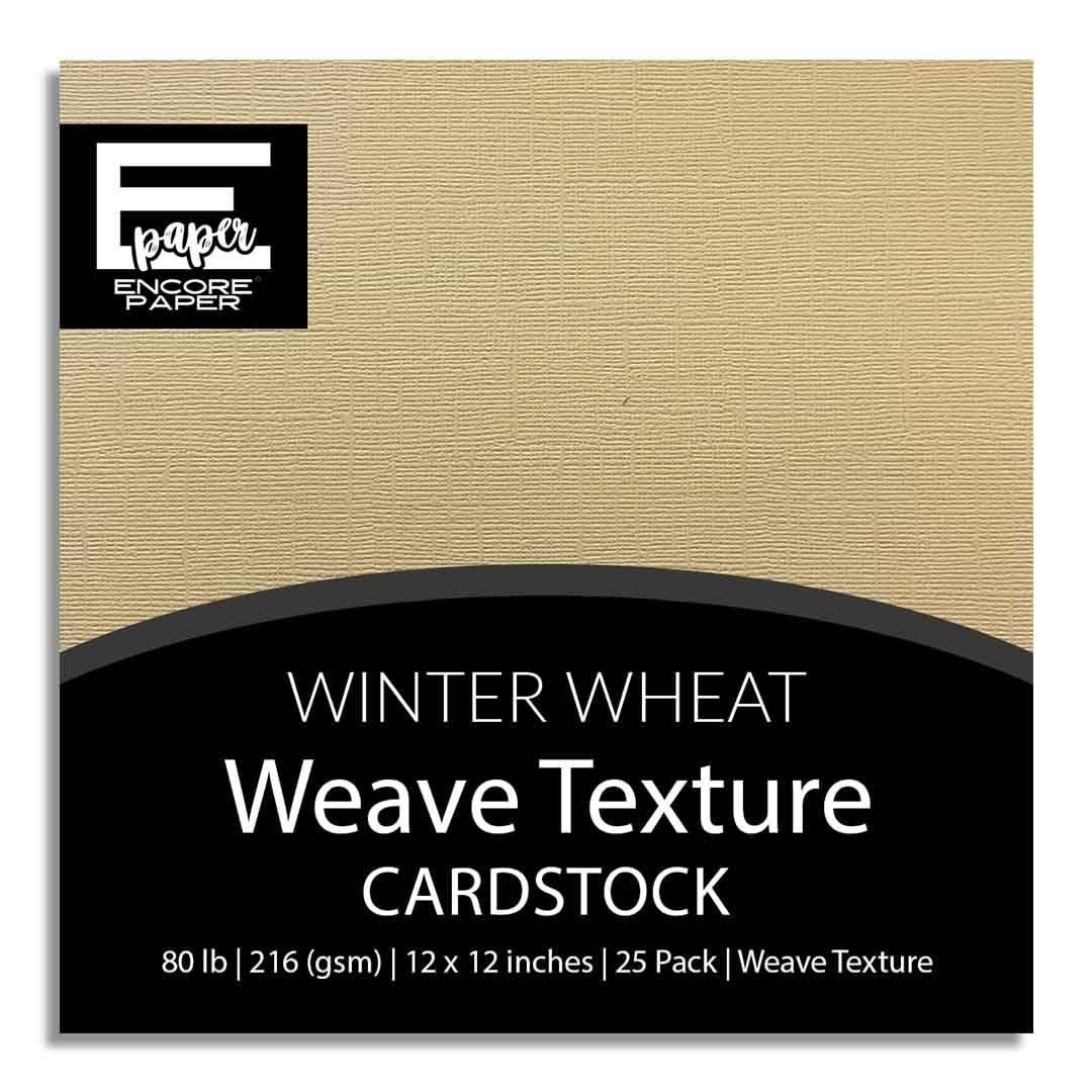 Winter Wheat—12x12 Textured Cardstock | 80lb Textured Tan Scrapbook Paper | Premium Cardstock for Cricut Cutting | 25 Sheets