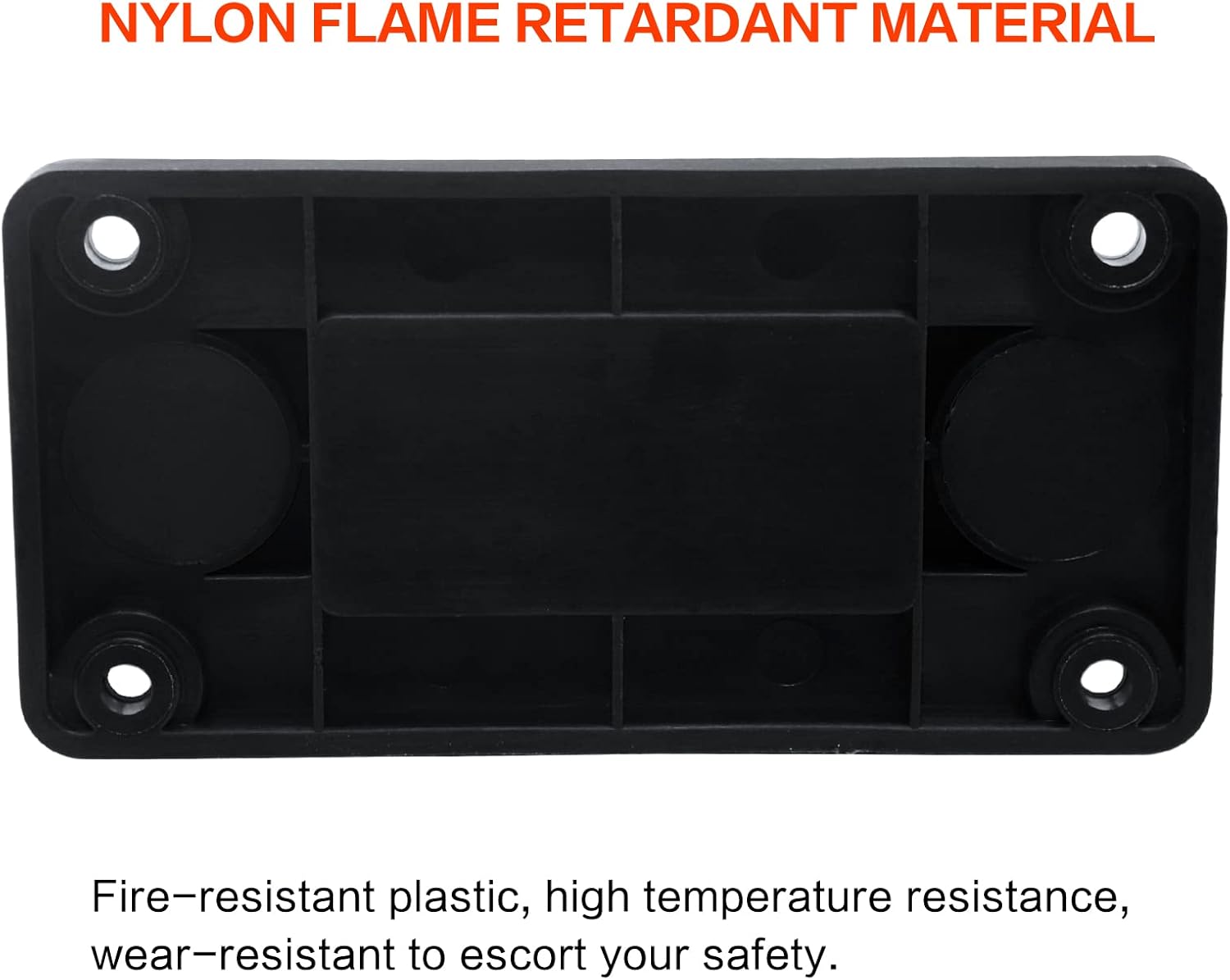 600A High Current Bus Bar Nickel Plated Copper Distribution Block with 4 Studs (3/8 inch) M10 Ideal for Negative Electrical Battery Ground Buss Bar with Cover 300 V AC/12-48 V DC (Black)