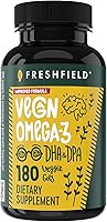 Vista 11 de Freshfield Omega 3, Suplementos de DHA, Fórmula potente 1 por día, Aceite de algas (algas), Omega vegano, aceite de pescado para ahorro de océano