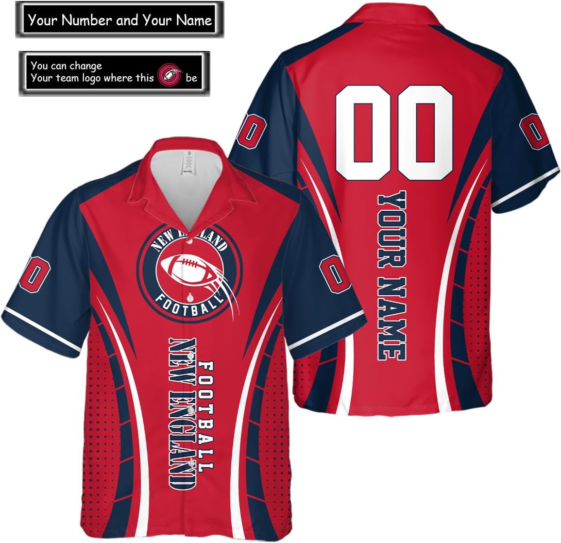 Discover Personalized New England Football Team Patriots Hawaiian Shirts for Men, Gift for Fan