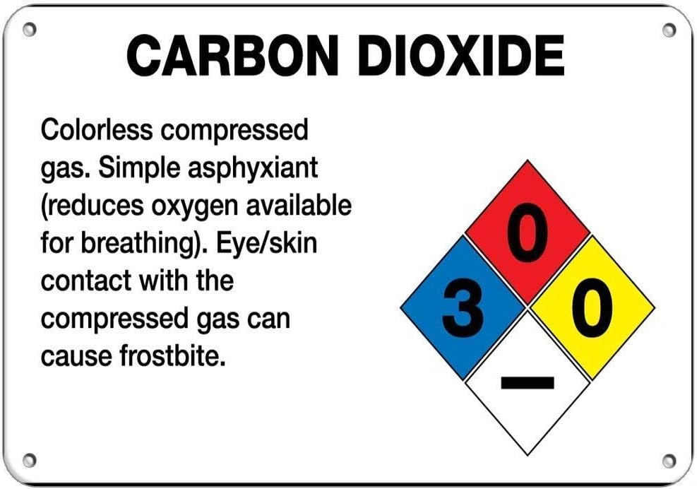 No/Brand Señal de Advertencia señal de Seguridad Carbon Dioxide Gas