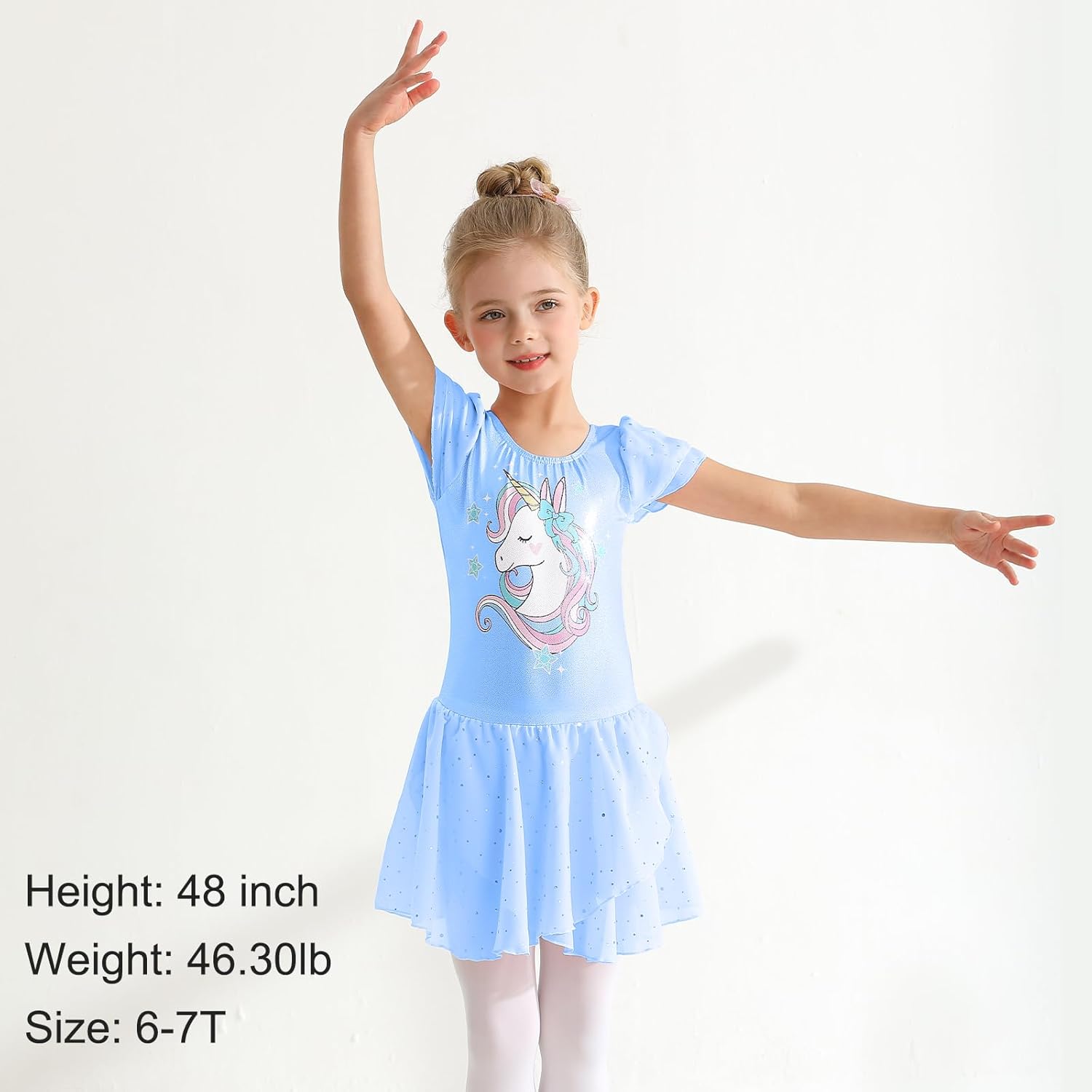 Dance Leotard for Girls Toddler Gymnastics Ballet Dress Dance Outfits for Girls 2-9 Years - Image 2