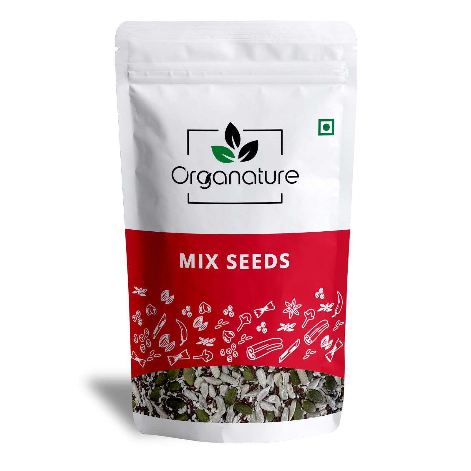 Organature 5 in 1 Mix Roasted Seeds (Pumpkin Seeds, Sunflower Seeds, Flax Seeds, Chia Seeds and Sesame) (350 Grams) (B0B3RV4VRX) Amazon Price History, Amazon Price Tracker