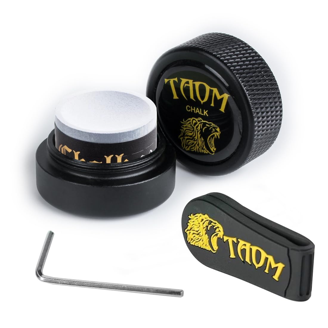 YEUEK TAOM Pool Chalk Holder Round Shaped Practical Tool Billiards Accessories Magnetic Mini Chalk Tip Case Container Round Box Billiards