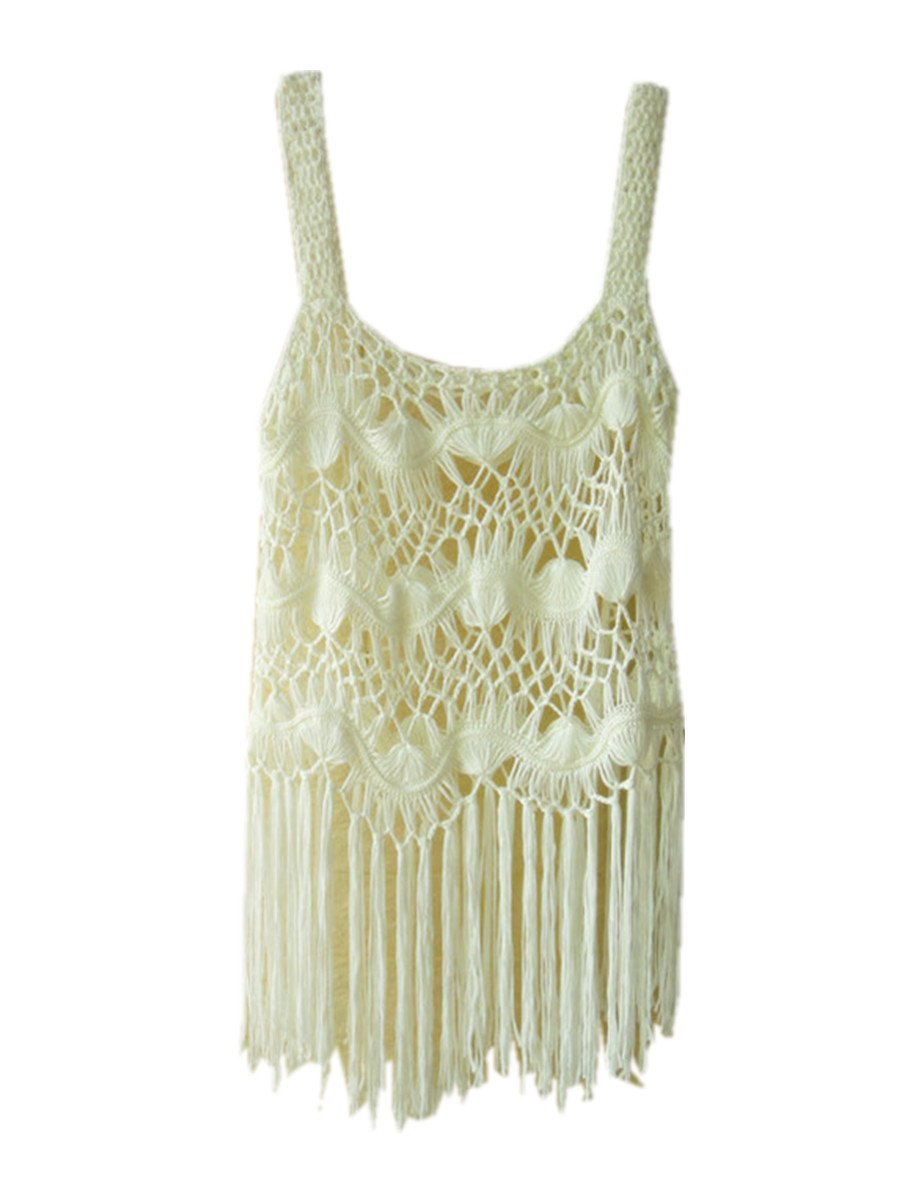 Tinacrochetstudio Hippie Fringe Vest Crochet Crop Top Desertcart