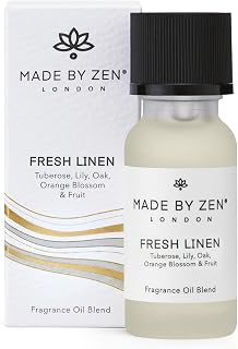 Made By Zen Fresh Linen Signature Fragrance Oil | Luxury Scents for Your Electric Diffuser | The Perfect Home Fragrance to Boost Your Mood (Fresh Linen New)