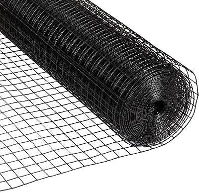 Fencer Wire 16 Gauge Black Vinyl Coated Welded Wire Mesh Size 1.5 inch by 1.5 inch (2 ft. x 100 ft.)