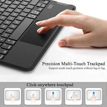 Keyboard Case with Mag Touchpad Blutooth Light Stand Compatible with Galaxy Tab S10+ Plus/S9+ Plus/S9 FE+ Plus 12.4