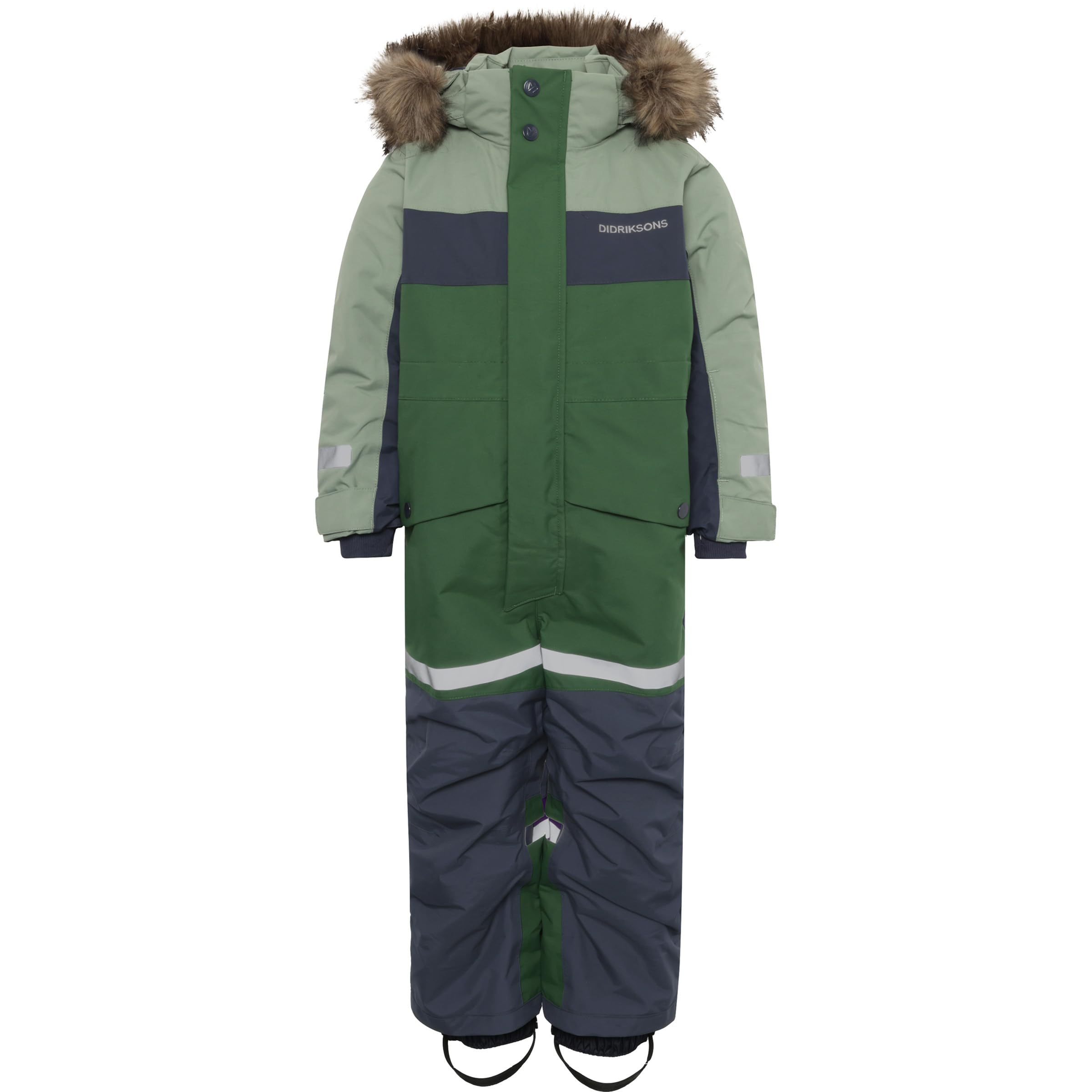 Didriksons Light Moss Kids Bjarven Coverall 4