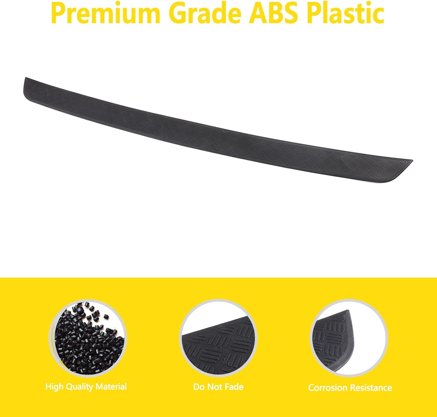 Car Rear Bumper Guard Trim Defender Exterior Kit Automotive Exterior Trim Bumper Guards Compatible with LR Defender 90 110 2020-2024 Models ABS Black, Rigid Material