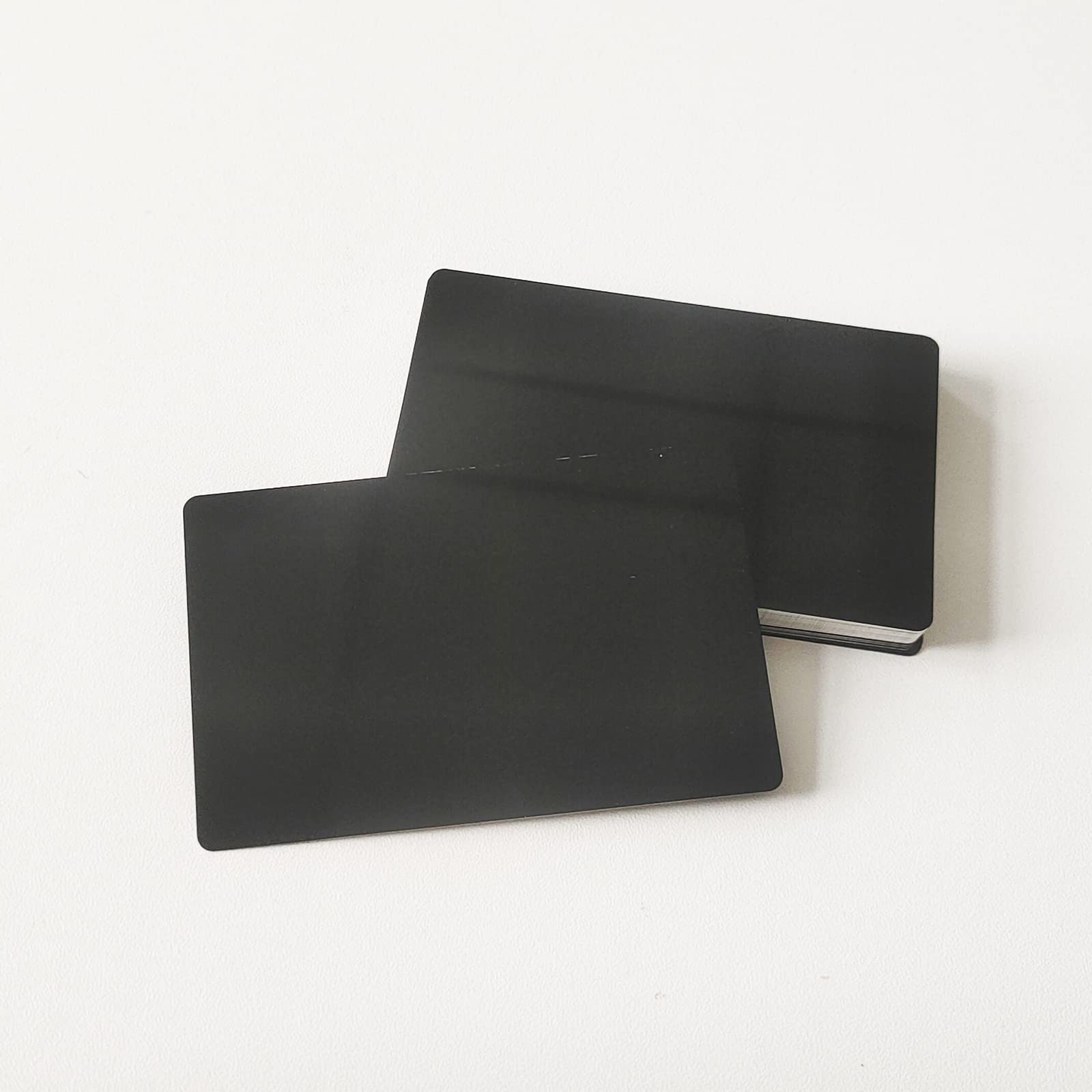 MaehSab Lot De 100 Cartes De Visite Vierges En Métal Argenté De 0,2 Mm