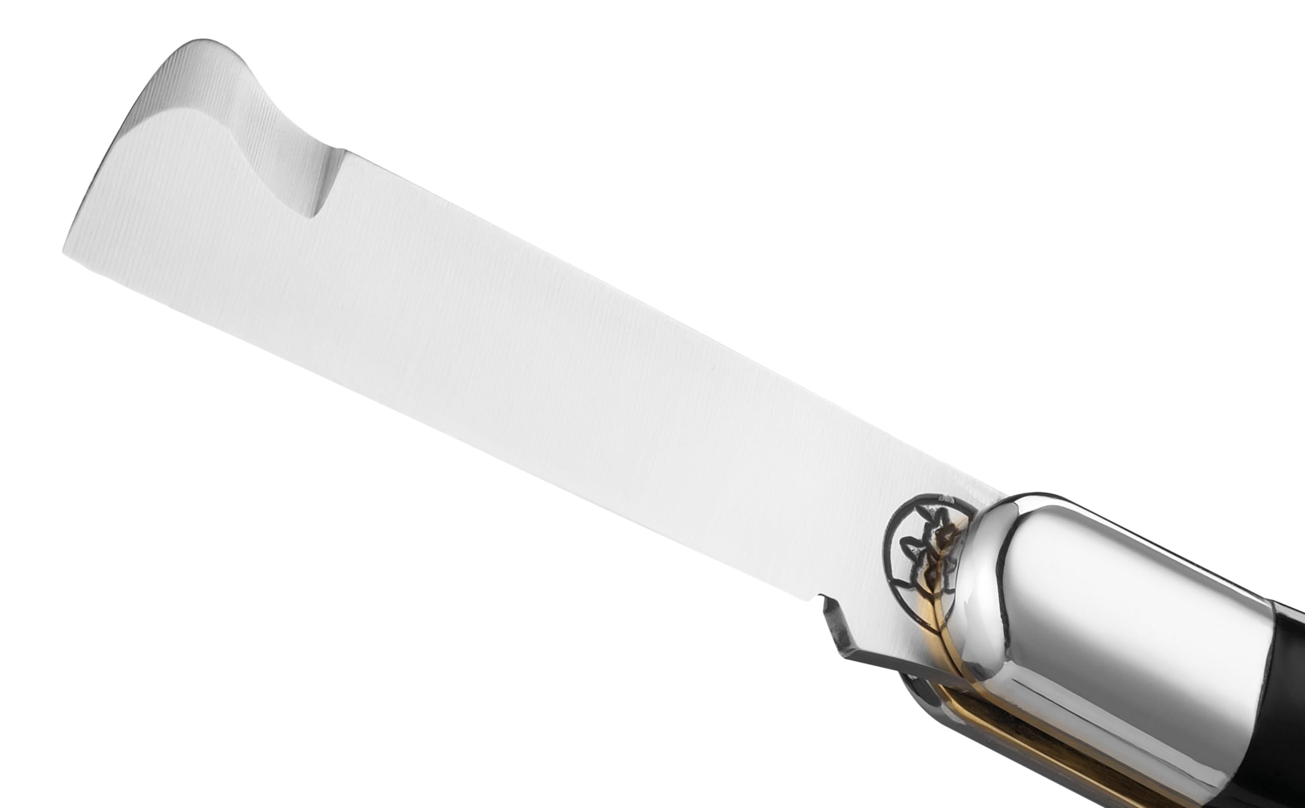 DUE BUOI 203C Coltello da Innesto per Mancini Professionale Alberi da Frutto e Giardinaggio Acciaio Inossidabile Böhler N690 Manico in Corno
