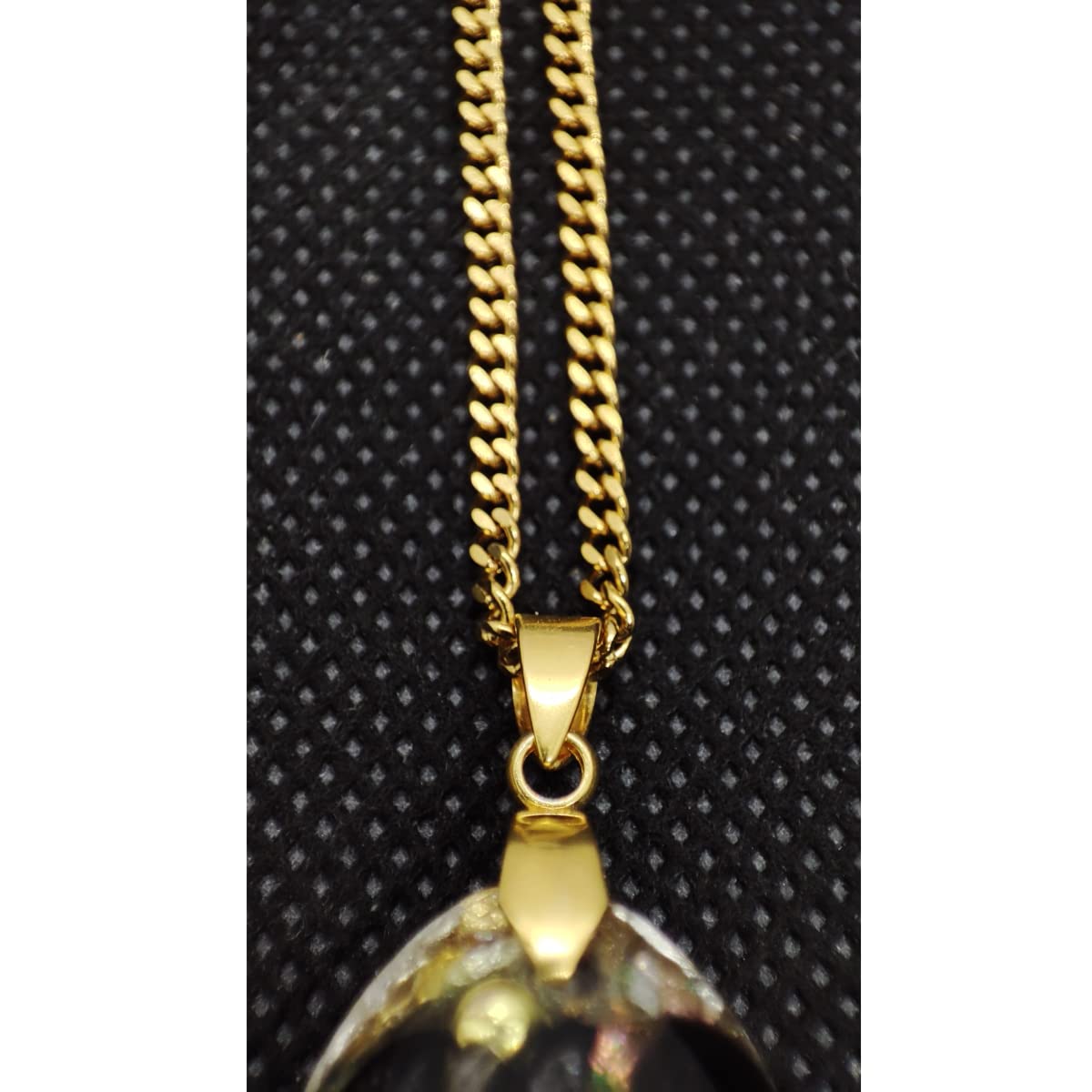 Edelstein Orgonit Anhänger Ursprung - Spiritueller Energetischer Schutz Kristall Schmuck mit Kette | Buntkupfer | Schwarzer Turmalin | Herkimer Diamant