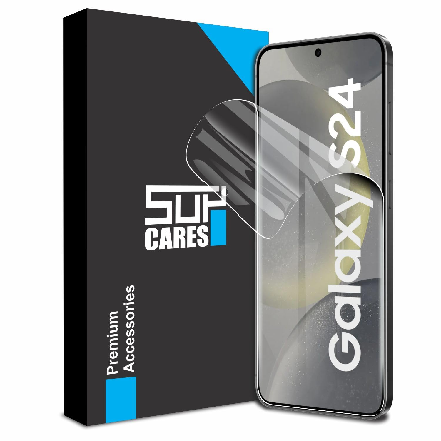 SupCares TPU Unbreakable Membrane Screen Protector for Samsung Galaxy S24 5G (6.2 Inch) with Easy Self Installation Kit | Transparent (B0CTMDXTLM) Amazon Price History, Amazon Price Tracker