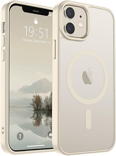 Miniatura 45 de SUPFINE - Funda magnética para iPhone 14 Pro Max (compatible con MagSafe), (protección contra caídas de grado militar de 10 pies), delgada, Negro