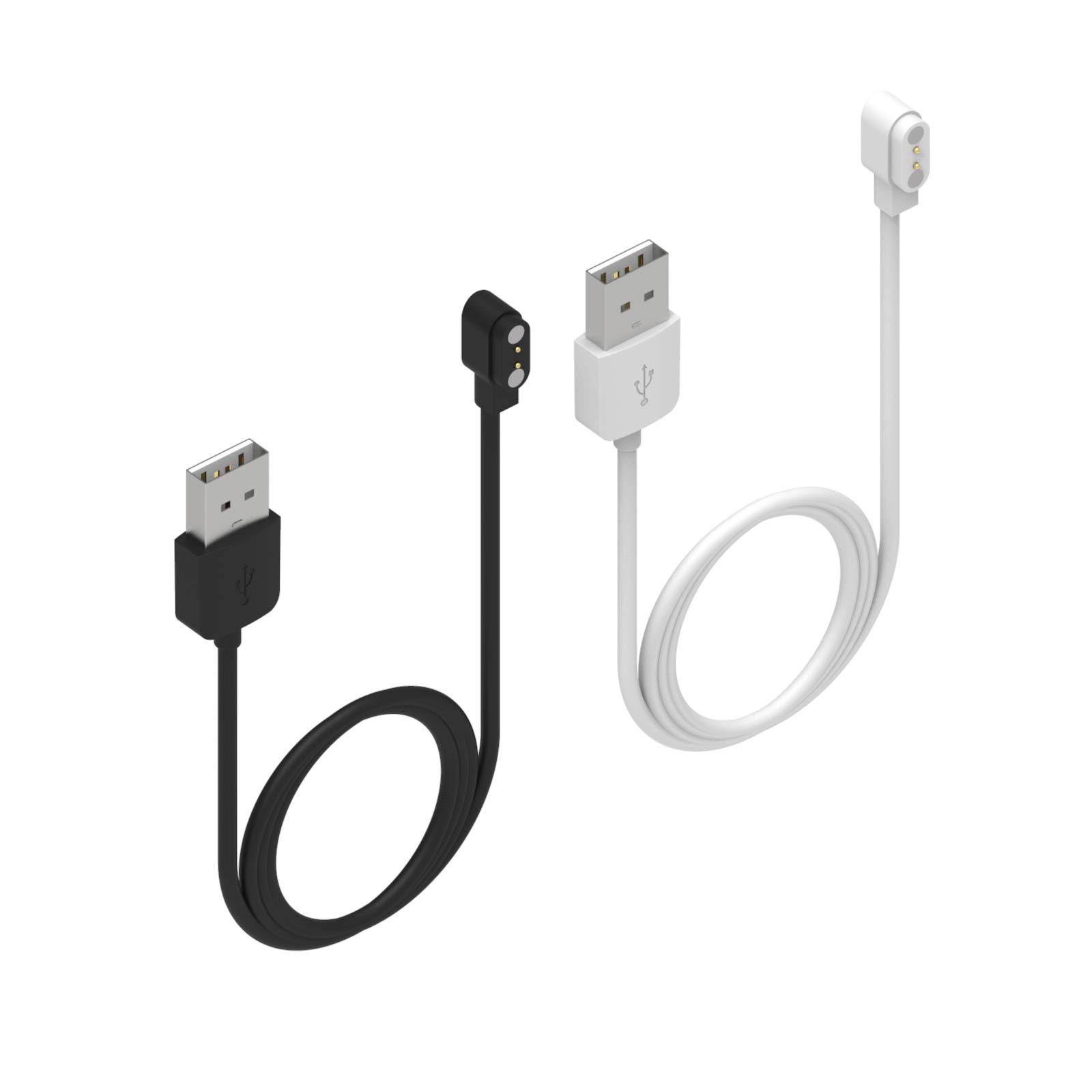 Charger Compatible with Veryfitpro Smart Watch ID205U/ID205S/ID205L/ID216/021/SW021/SW025/SW01/Uwatch 3/Uwatch Ufit/Uwatch GT, 2.84mm pins Distance (White(Black Free))