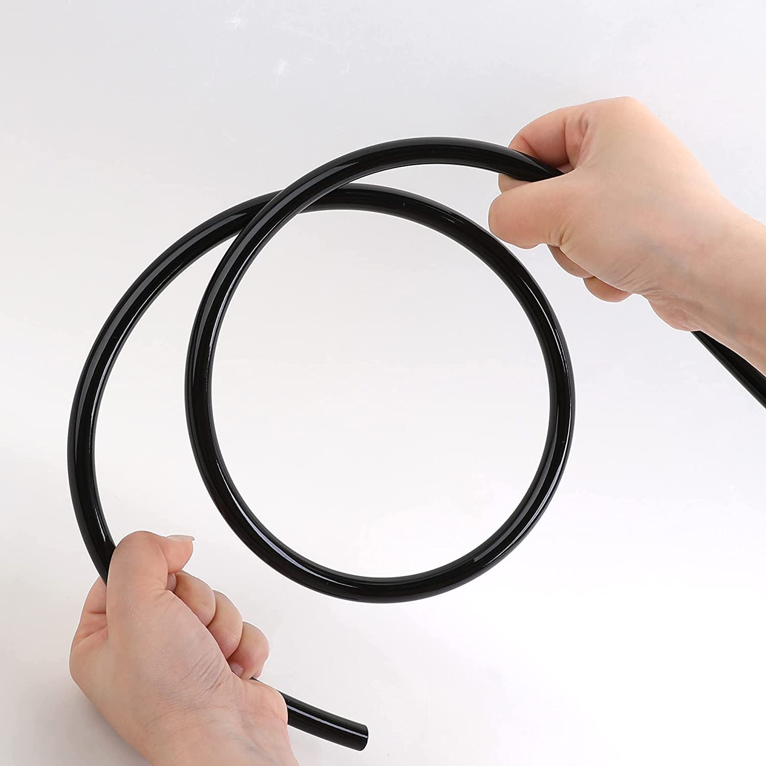 LokoCar Línea de aire de nailon de 50 pies y 1/2 pulgada OD tubo de nailon neumático aprobado por DOT SAE J844 aerolínea para tubos de freno de aire o transferencia de fluidos, color negro