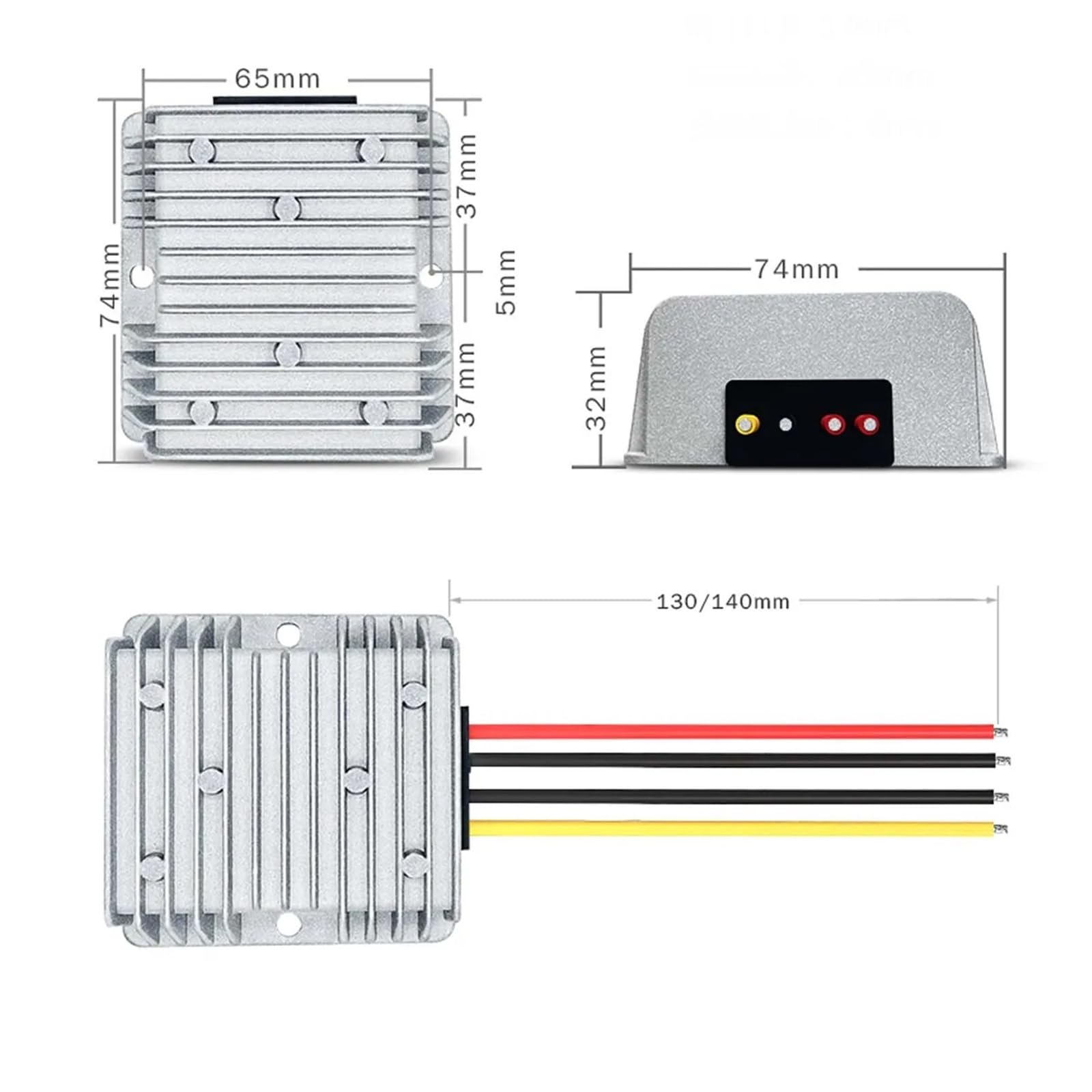 12V 24V to 72V Step Up Converter 12V DC to 72V DC Voltage Stabilizer 5A 375W Output Boost Power Converter(2A)