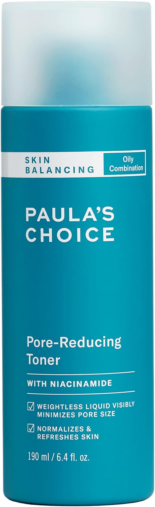 Paula's Choice Skin Balancing Pore Reducing, Hydrating Toner - Refines Enlarged Pores & Tackles Blackheads - with Niacinamide & Adenosine - Combination to Oily Skin - 190 ml