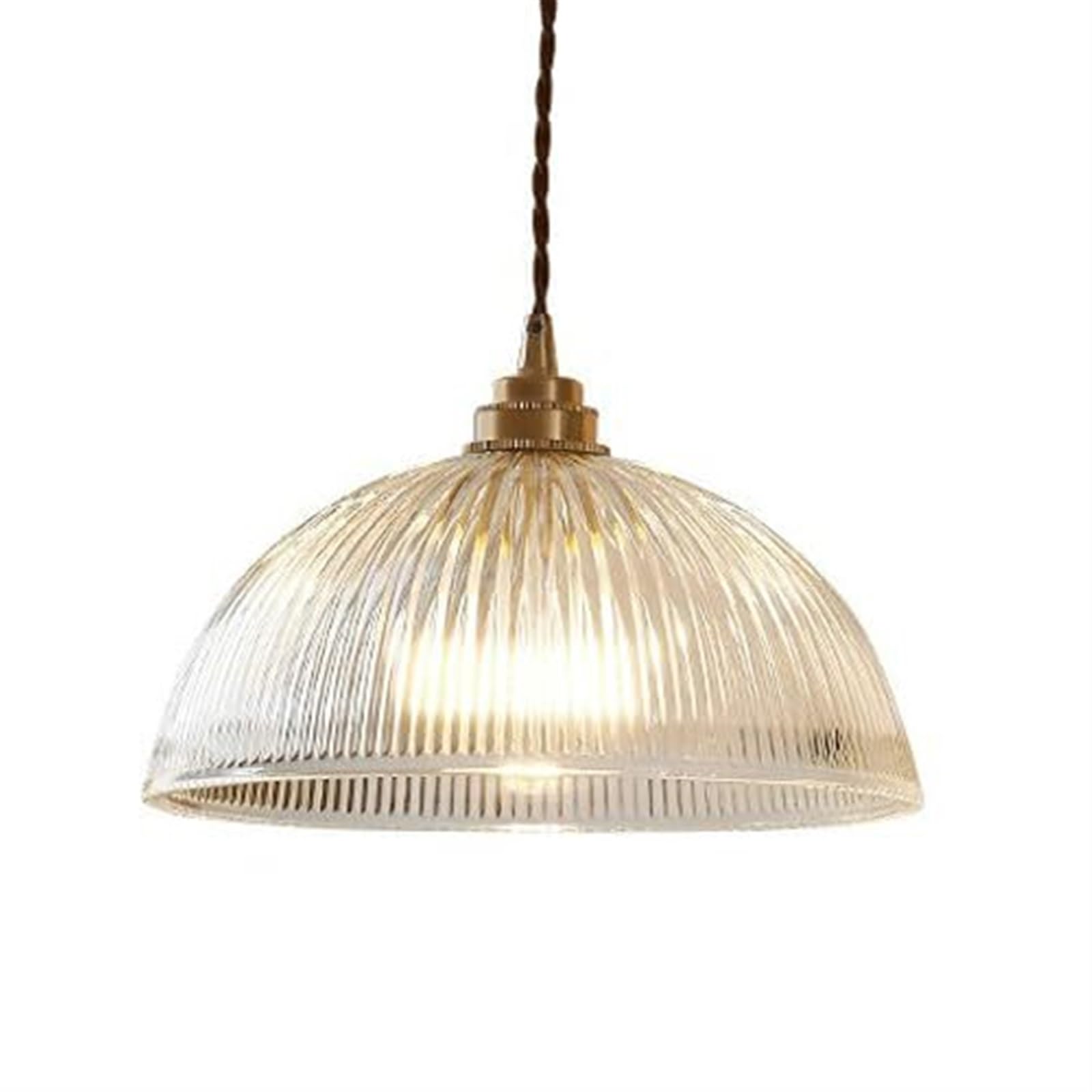 HXYSXHJUO Nordic Bowl-Shaped Glass Pendant Light, E27 Chandelier for Bar & Balcony Décor(30cm)