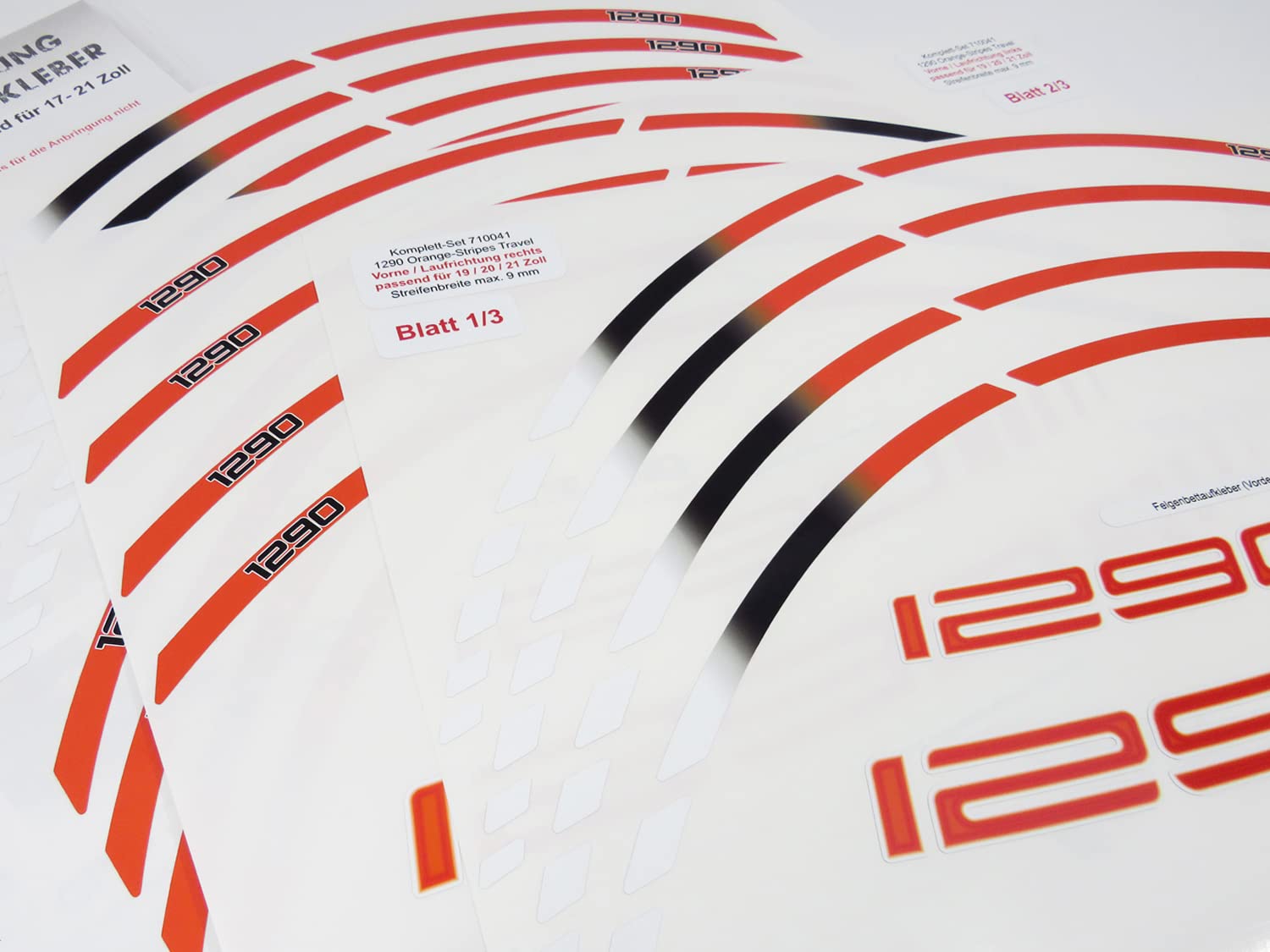 BIKE-label - Adhesivo para borde de llanta naranja compatible con KTM 1290 Super Adventure S + R X710041VA