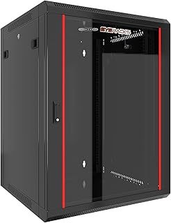 Sysracks - Network Data Cabinet - Rack Mount - Wall Mount IT Rack - Locking - Server Rack - 24-Inch deep Data Rack - Locking Server Rack Cabinet Glass Door (15U (23" w x24 d x30 h))