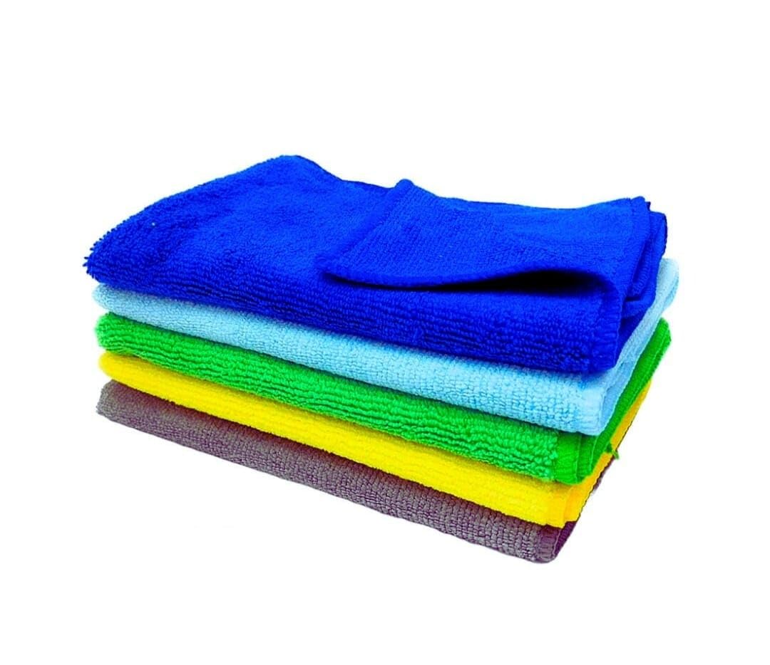 SAPO.| Multipurpose Microfiber| 250 GSM Pack of 5-40cm x 40cm| Cleaning Towel Microfibre Cloth Highly Absorbent Dust|All Vehicles Bikes Cars Glass Cleaning