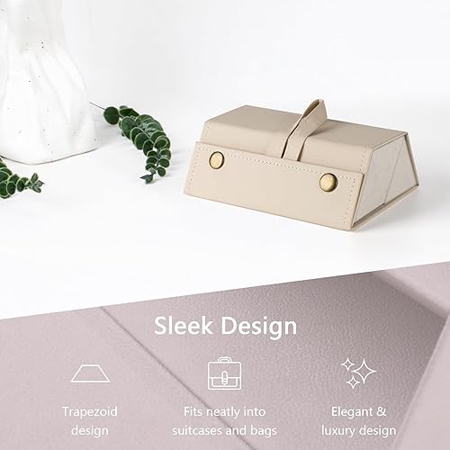 Vista 6 de Estuche de viaje para lentes de sol, funda plegable para gafas, estuche portátil para múltiples lentes para mujeres, hombres y niñas