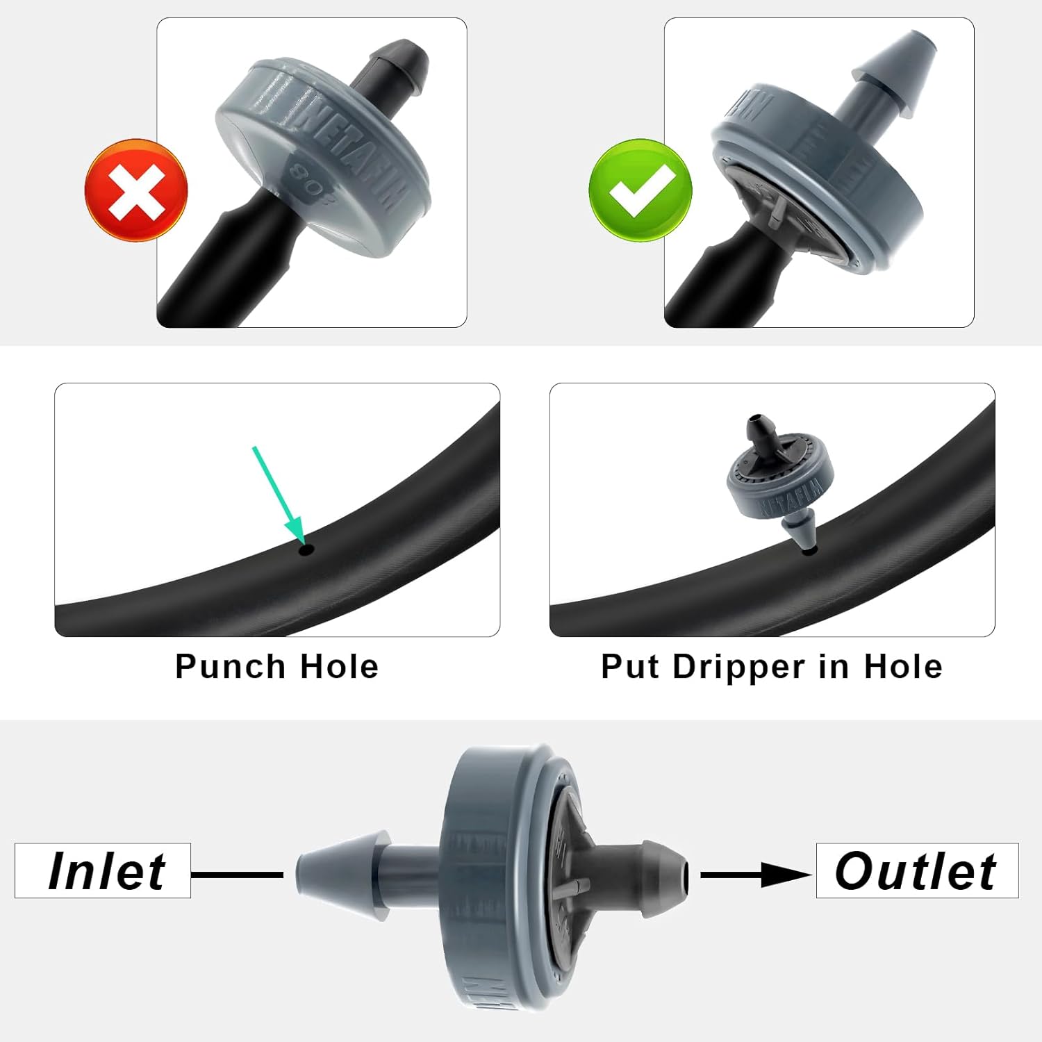 Netafim 1 GPH Woodpecker Jr Pressure Compensating Drip Emitters (250)