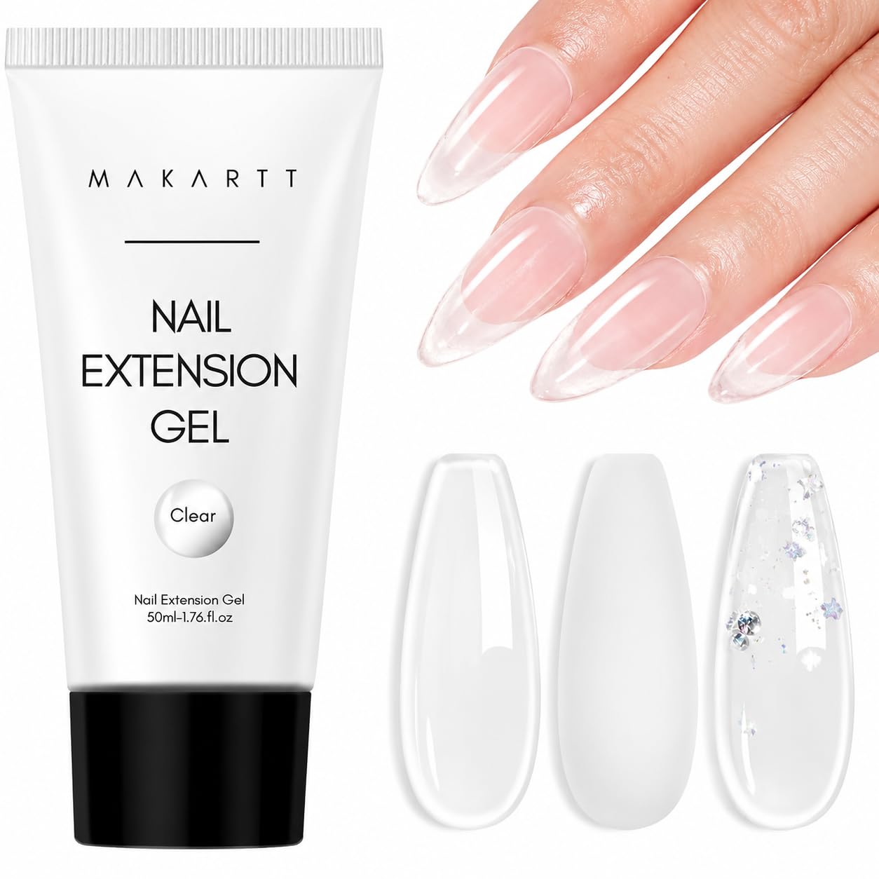 Makartt Poly Nagel Gel 30ML, Builder Gel Nagelverlängerung Gel für Techniker Starter DIY Salon Kunst Nägel