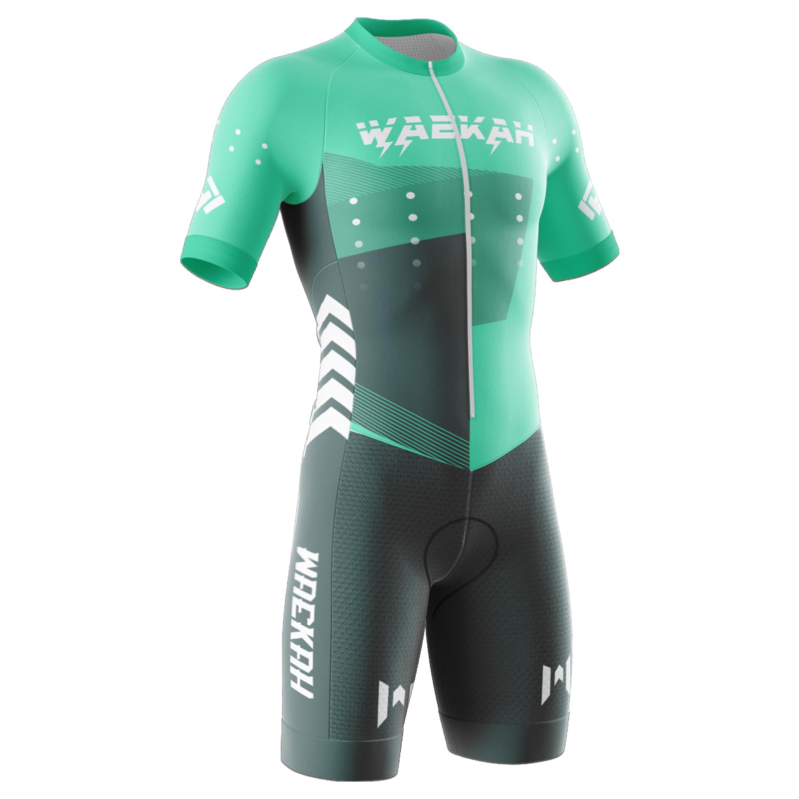 Summer Cycling Skinsuit Triatlón for Hombres, Pro Manga Corta Traje de Ciclismo, Racing Tri Suit de Bicicletas Acolchado de Gel, MTB Mono Bueno para Correr, Andar en Bicicleta
