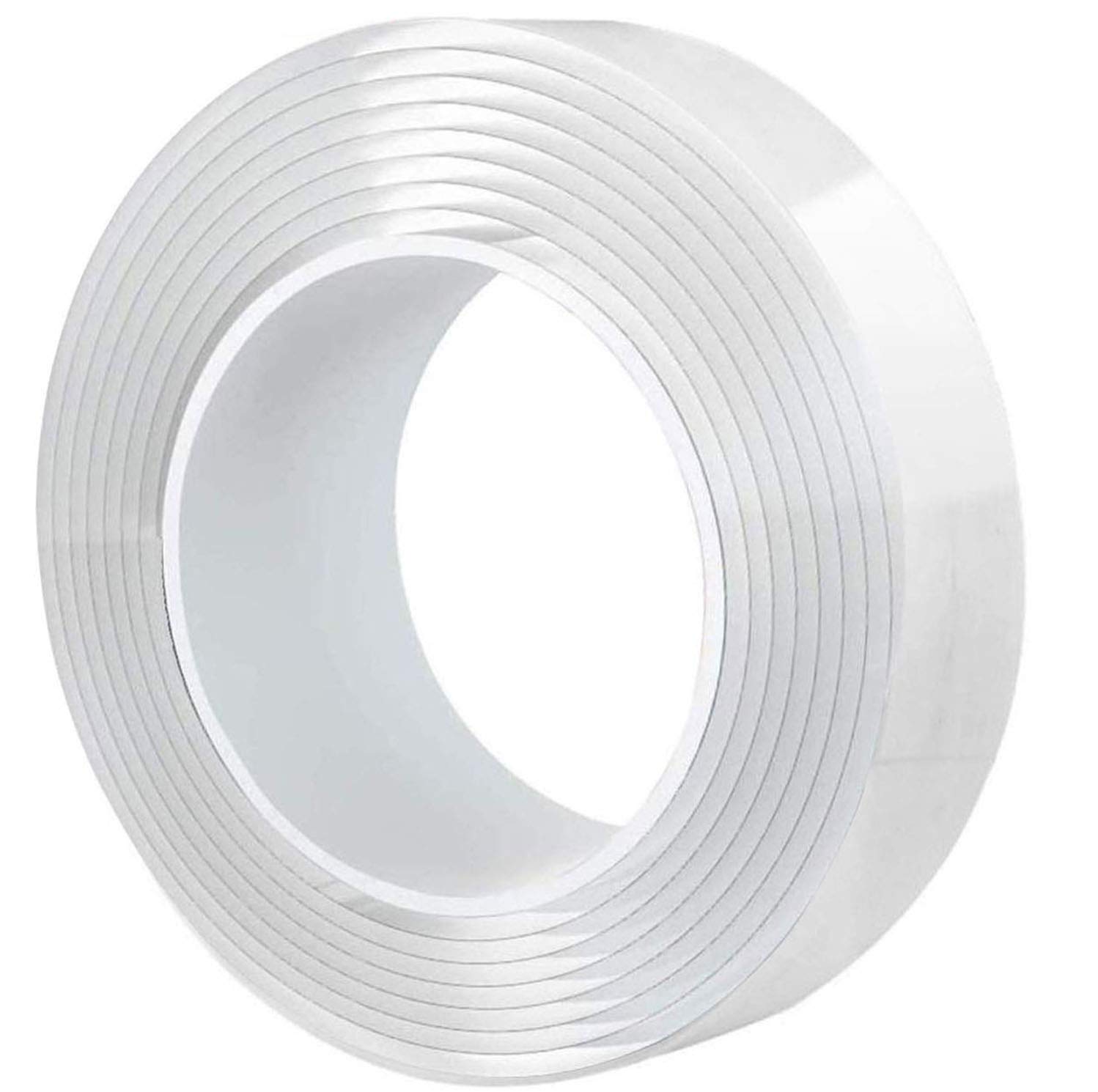 Zcintert Nano Double Sided Tape Reusable 9.84 Ft, Multifunction Removable Washable Traceless Gel Grip Tape, Clear Sticky Adhesive Non-Slip Mounting Tape Heavy Duty for Home/Office Fix Carpet Mats