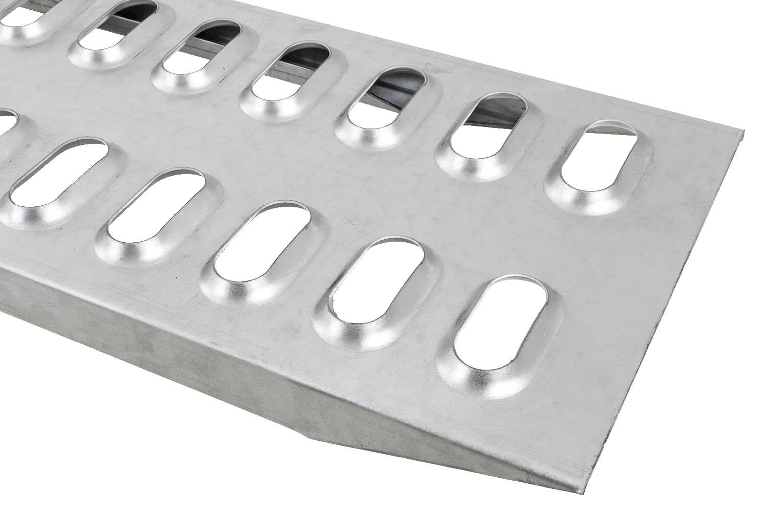 CHORUS Rampa di Carico per Rimorchio 150 cm Portata 120 kg, Pedana Antiscivolo in Acciaio Zincato Spessore 1,5 mm per Caricare Tosaerba, Quad e Scooter su Pianale