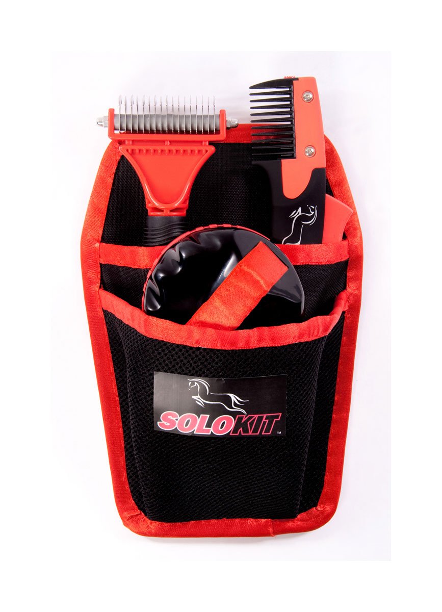 Solokit Contains: 1 x SoloComb, 1 x SoloRake, 1 x SoloBrush, 1 x SoloHolster.
