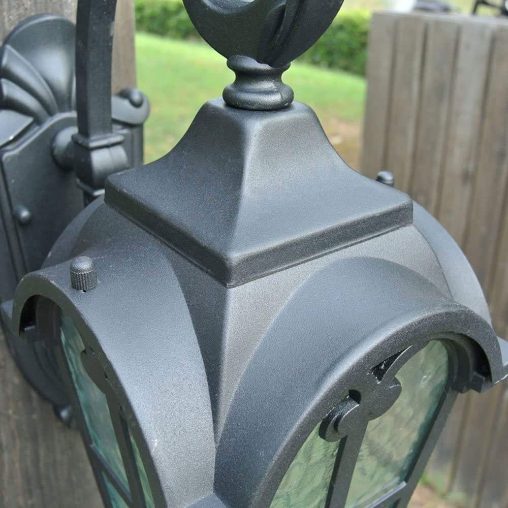 Retro europejski kinkiet zewnętrzny starożytny rzym retro kinkiet wodoodporne patio/willa lampa balkonowa korytarz ogród balkon szklany kinkiet ścienny E27 ciekawe Household faucets