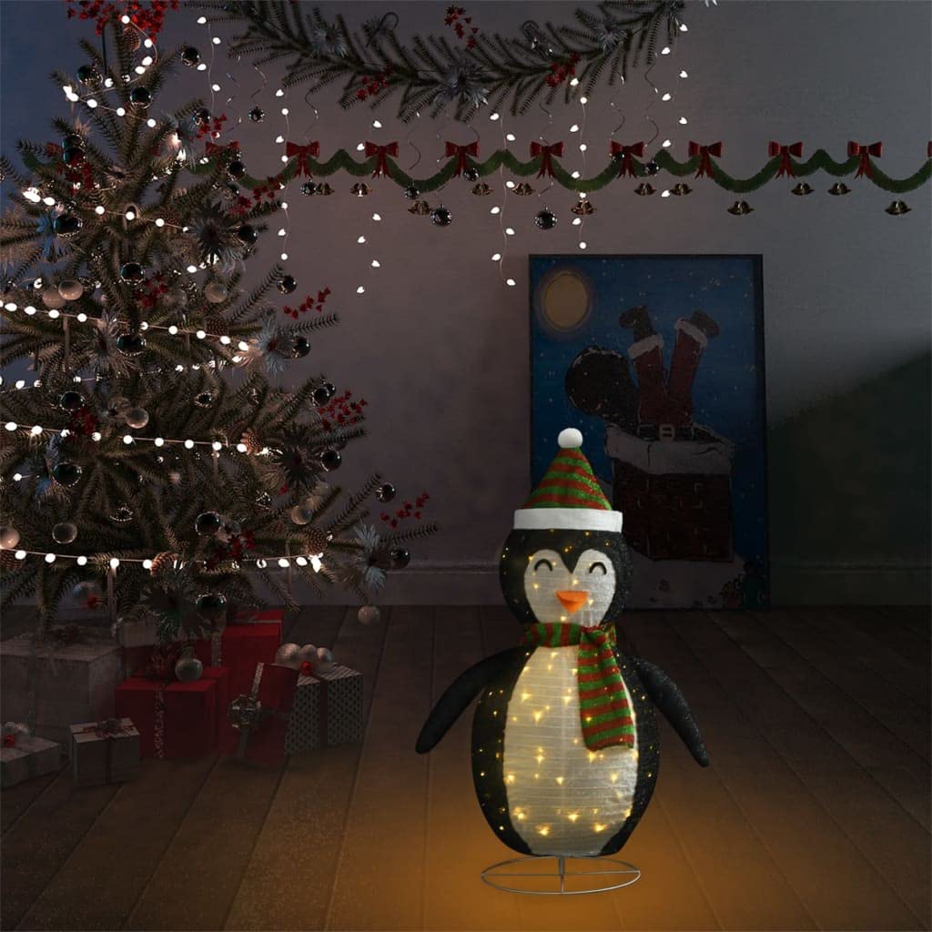 Figura de pingüino LED de 60 cm de alto con 48 LED y 8 modos de luz, incluye cable de extensión de 5 m, puerto USB para interior y exterior