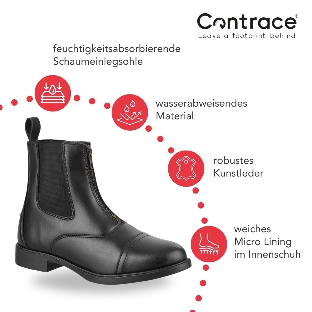 Stiefelette »Frontzip Vegan« - Chelsea Boot - Reit-Schlupf-Schuh - Zipper vorne - Komforteinlegsohle - Gummisohle - Micro Lining - Hautverträglich - Atmungsaktiv