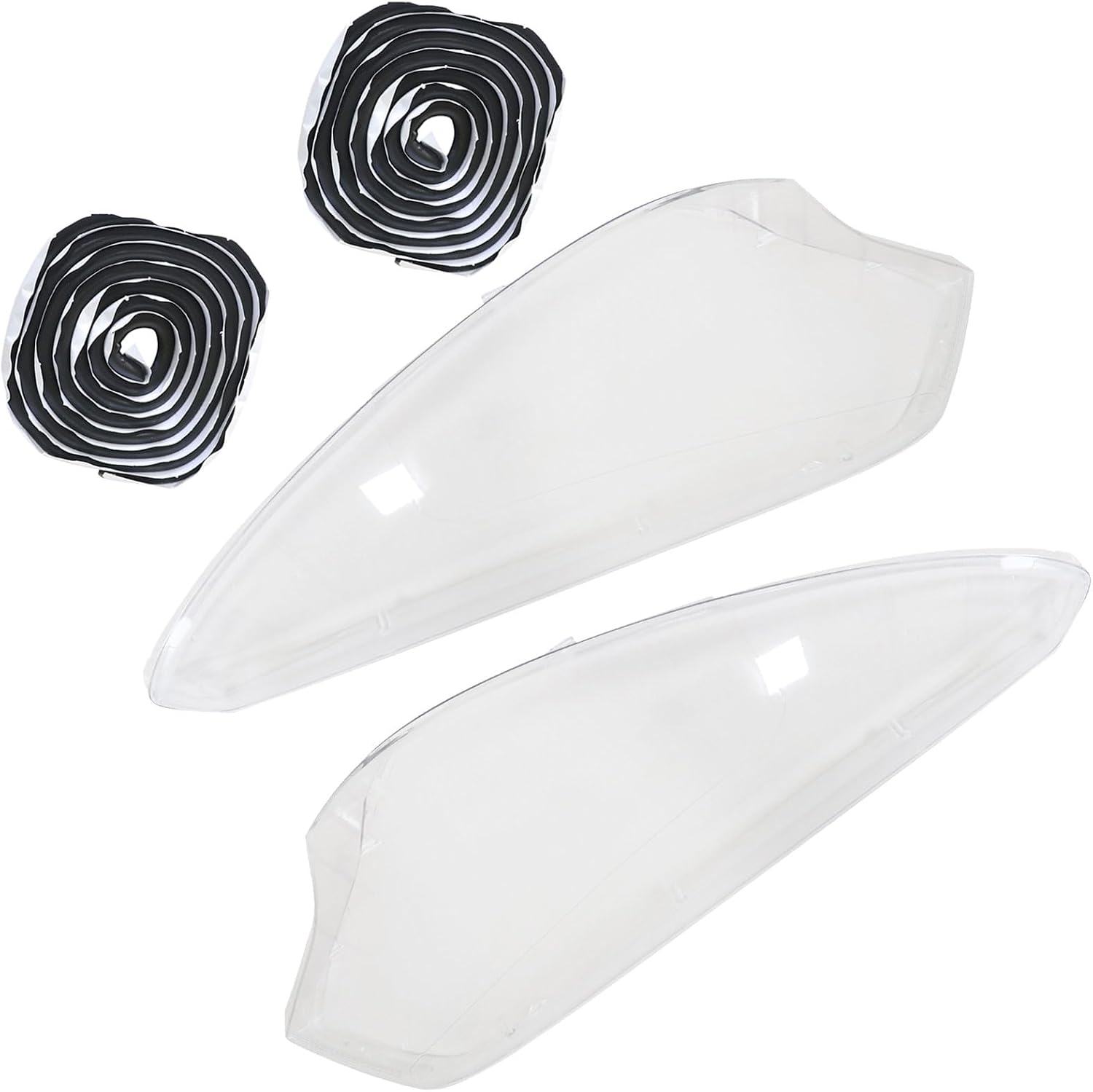 FZJDSD 2PCS Left & Right Side Headlight Lens Cover+Sealant Glue Compatible with Buick Enclave 2013 2014 2015 2016 2017